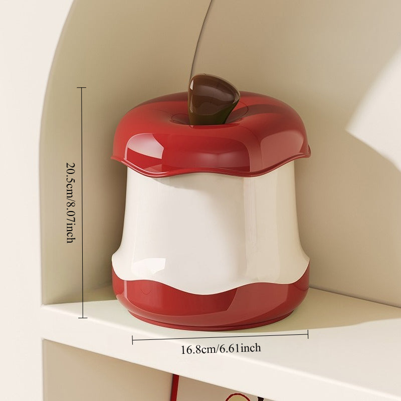 Cute Mini Trash Can in The Shape of an Apple, a Fun And Stylish Storage Box for The Desk, Perfect for Office Or Dorm Use