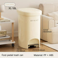 1 Sealed Trash Can with Lid | Durable Plastic Pedal-Operated Trash Bin for Kitchen, Bedroom, Living Room - Odor-Resistant, Home Decor, Modern Design