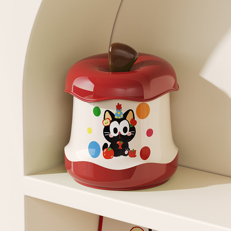 Cute Mini Trash Can in The Shape of an Apple, a Fun And Stylish Storage Box for The Desk, Perfect for Office Or Dorm Use