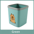 CAPYBARAFAMILY Capybara Trash Can with Text\u002F - Heavy-Duty Suitable for Desk,, - Cute Capybara Design & Capybara Print, Lightweight Plastic Bin, Compact Space-Saving Large Capacity Waste Basket